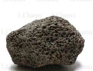 UDeco black Lava L - Натуральный камень Лава черная для оформления аквариумов и террариумов, 1 шт