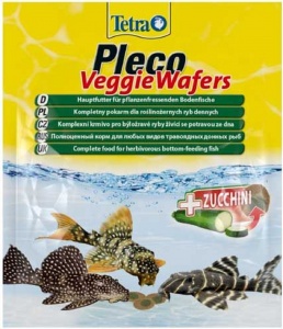 Tetra Pleco Veggie Wafers 15г, корм для донных рыб